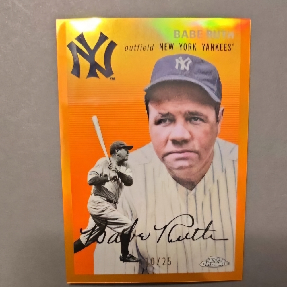 2023 Topps Chrome Platinum Babe Ruth Orange 10/25 HOF 🔥🔥